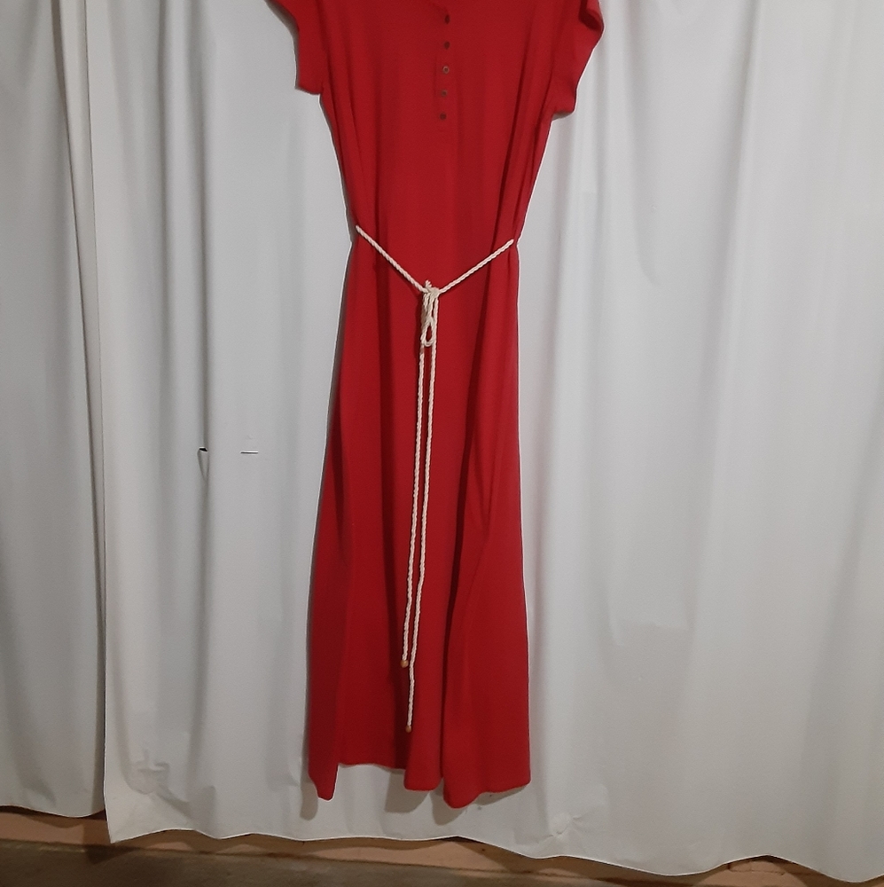 Red  Jersey knit dress